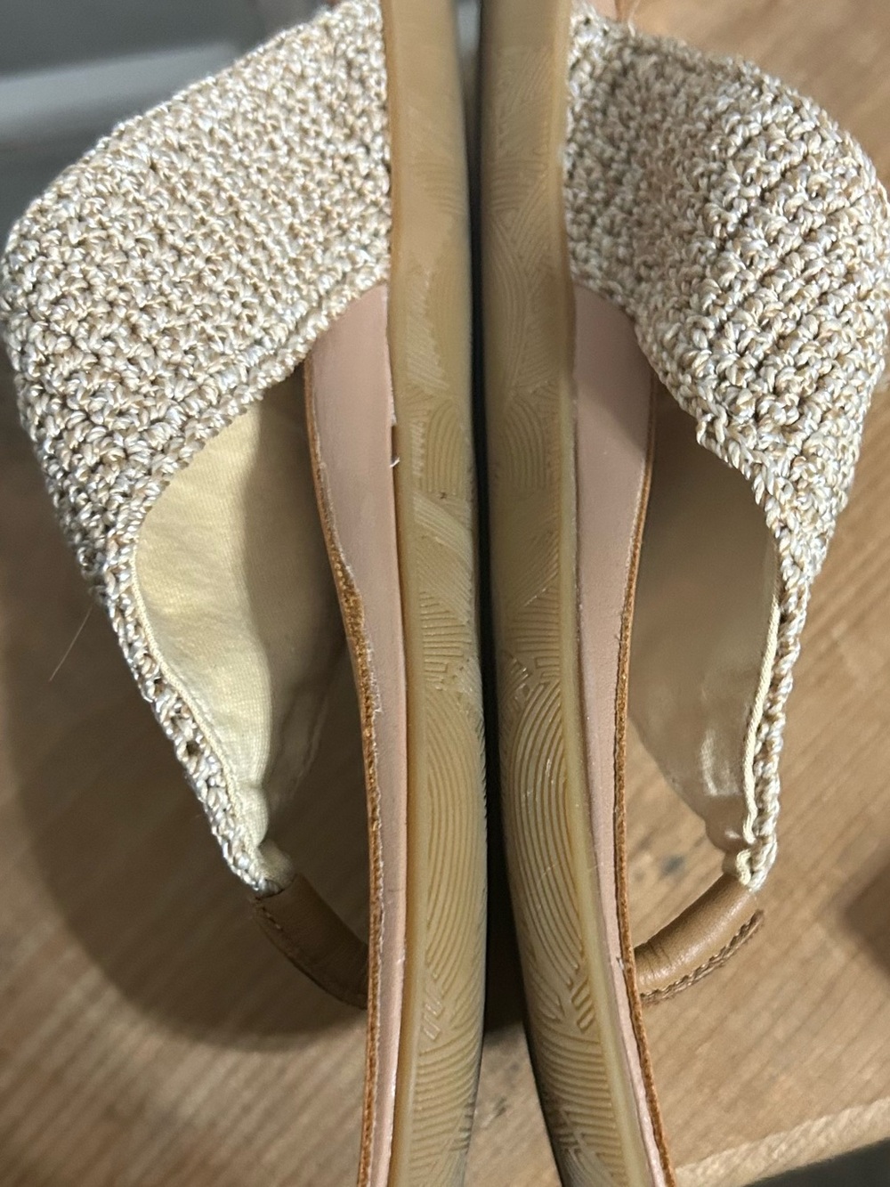 The Sak Beige Crochet Thong Sandals size 7 beach cottagecore earthy - Picture 7 of 9